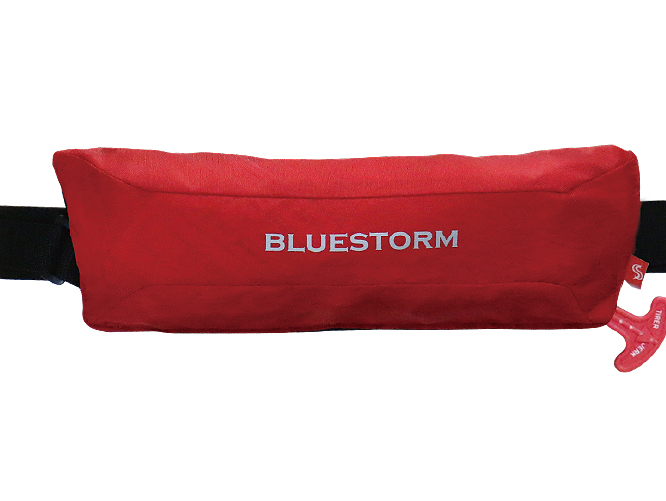 ブルーストーム『BSJ-9320RS膨張式ライフジャケット(水感知機能付き)』