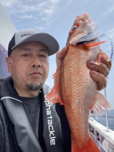 佐藤様・別府様・スタッフ川嶋～稲取沖/アカムツ600〜1kg 1〜3尾・船中5尾～