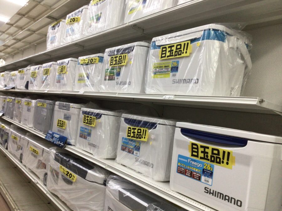 DAIWA・シマノの一部クーラーボックスがメーカー希望小売価格の40％OFF！