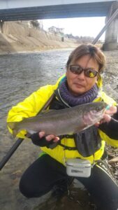 スタッフ平賀釣行記～長野県/犀川・奈良井川/レインボートラウト2匹/45cm・48cm～