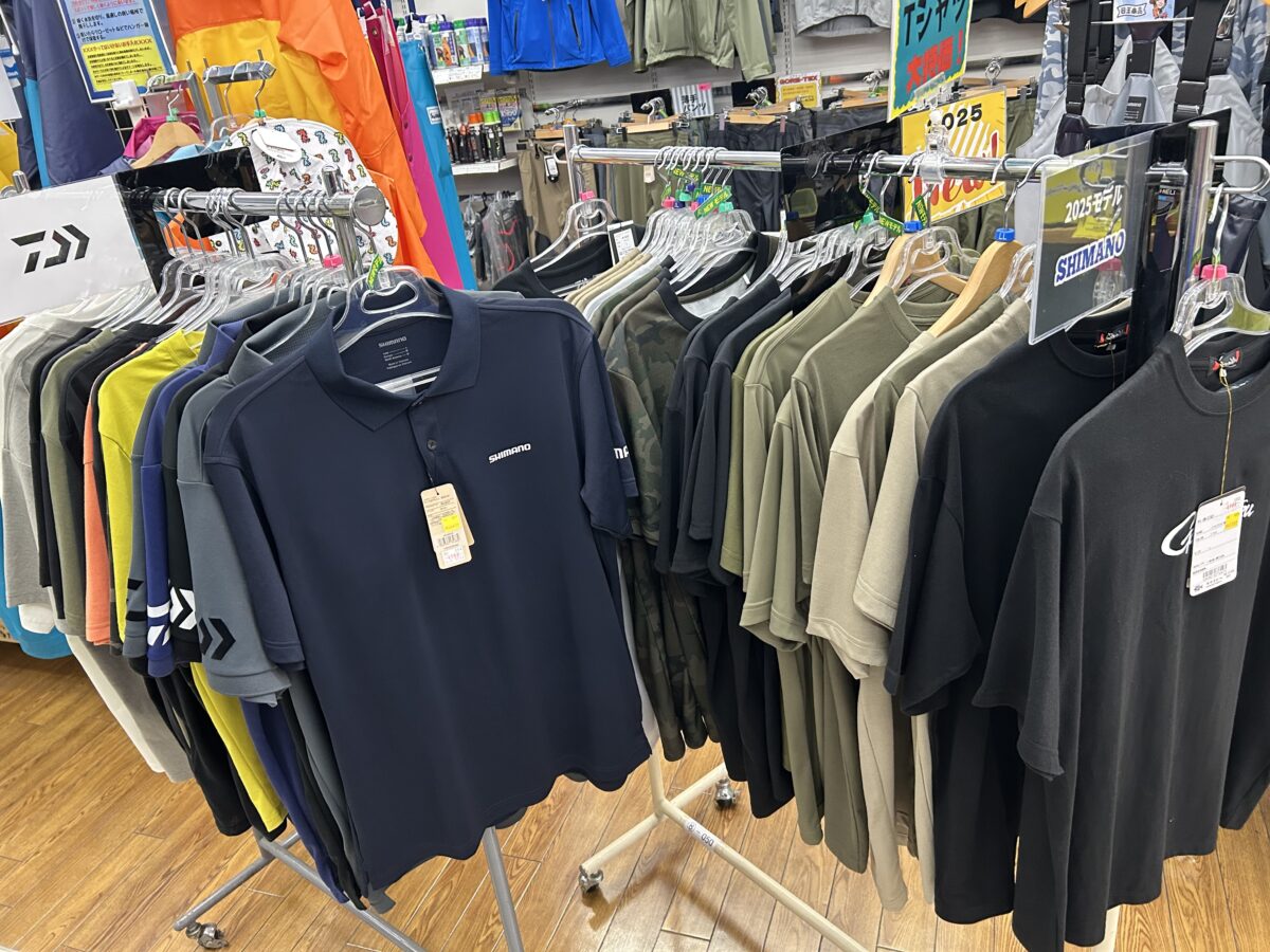 ダイワ／がまかつ／シマノのプリントTシャツ、売り尽くし