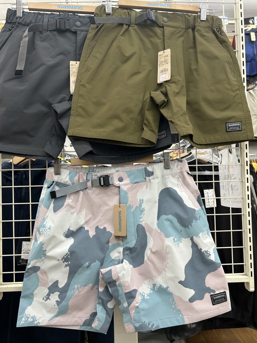 海水対応、夏の釣りに！シマノ『WP-088Z 海水撥水ショーツ』